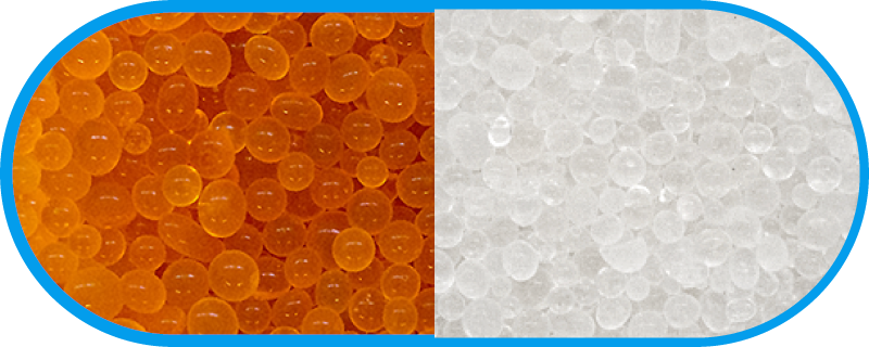 Silicagel Orange-Weiß