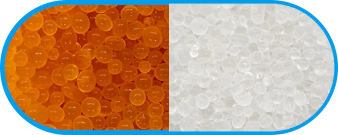 Silicagel Orange-Weiß
