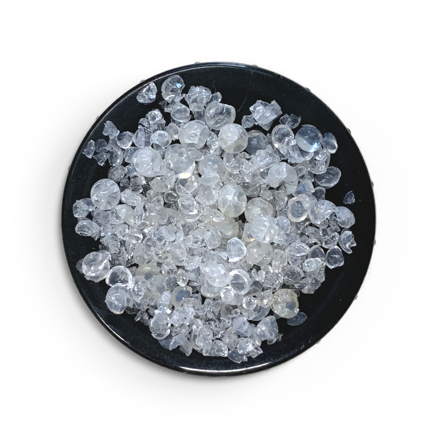 Weißes Silicagel broken bead