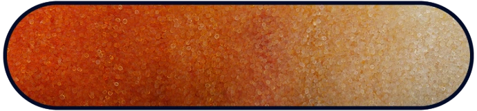 Farbverlauf Silikagel Giebel Desiccants: orange → farblos