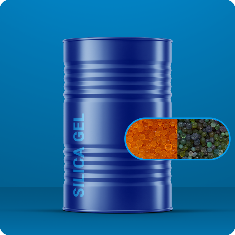 Silica gel Orange-Green 150kg Barrel